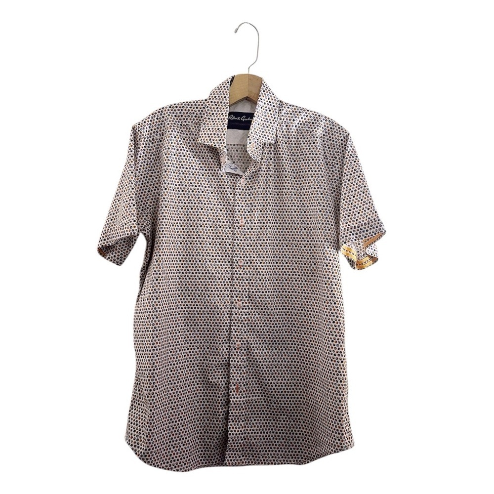Robert Graham Short Sleeve Button Down Patterned Top